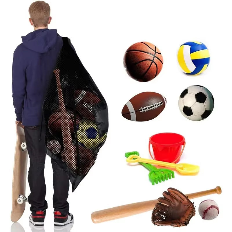 Heavy Duty Mesh Balls Bag for Basketball Volleyball Soccer Football and More - Convenient Storage Solution