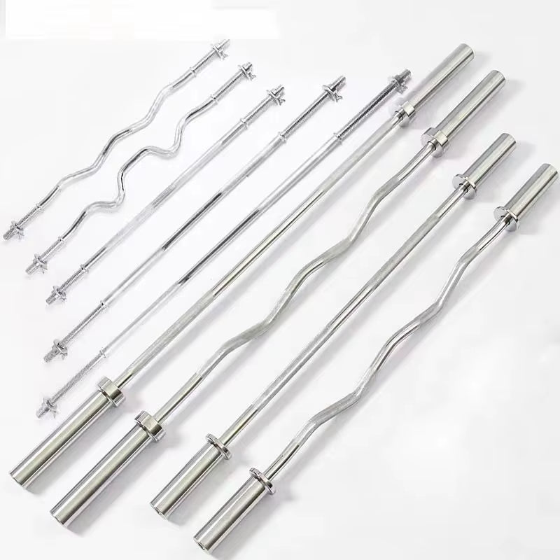 Barbell Bar 1.2M 1.5M 1.8M 2.2M Free Weights Professional Home Gym Straight Curl Bar Barbell Set