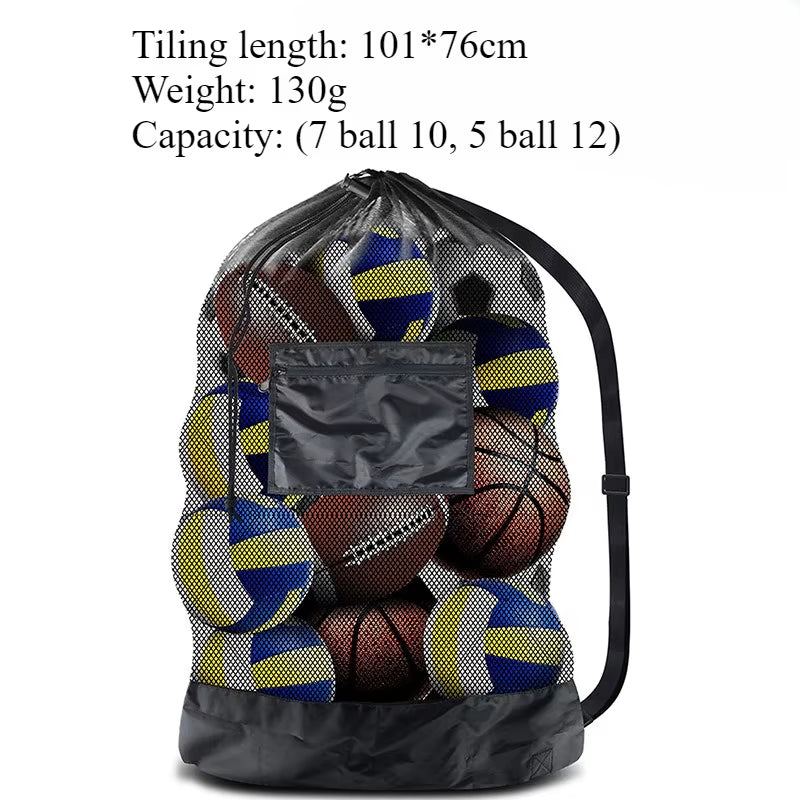 Heavy Duty Mesh Balls Bag for Basketball Volleyball Soccer Football and More - Convenient Storage Solution