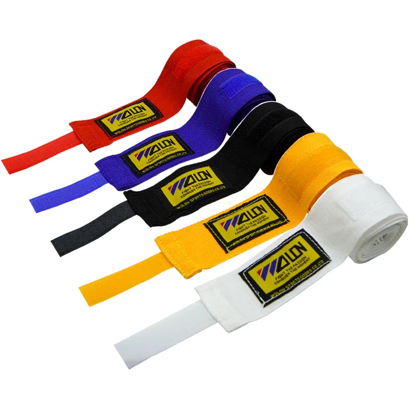 2PCS 1.5/2/3/5M Cotton Boxing Bandage Sports Strap Sanda Kick Boxing MMA Hand Gloves Protector Belt Boxing Sports Wraps Bandage