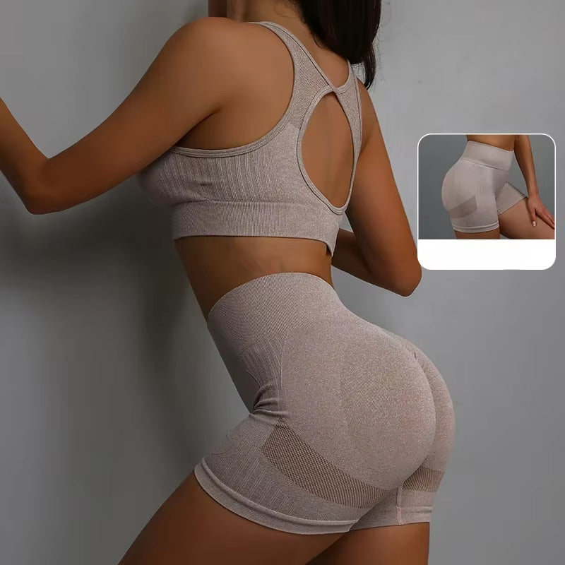 Yoga Suit Yoga Sports Underwear Women'S Fitness Suit Vest Running Sports Yoga Shorts Set Yoga Set Workout Set