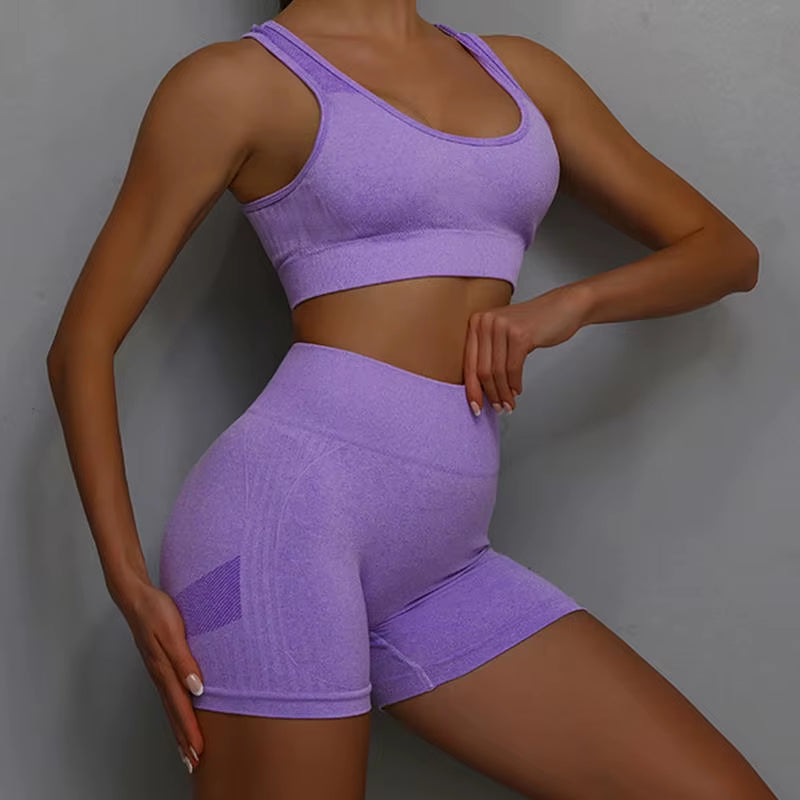 Yoga Suit Yoga Sports Underwear Women'S Fitness Suit Vest Running Sports Yoga Shorts Set Yoga Set Workout Set