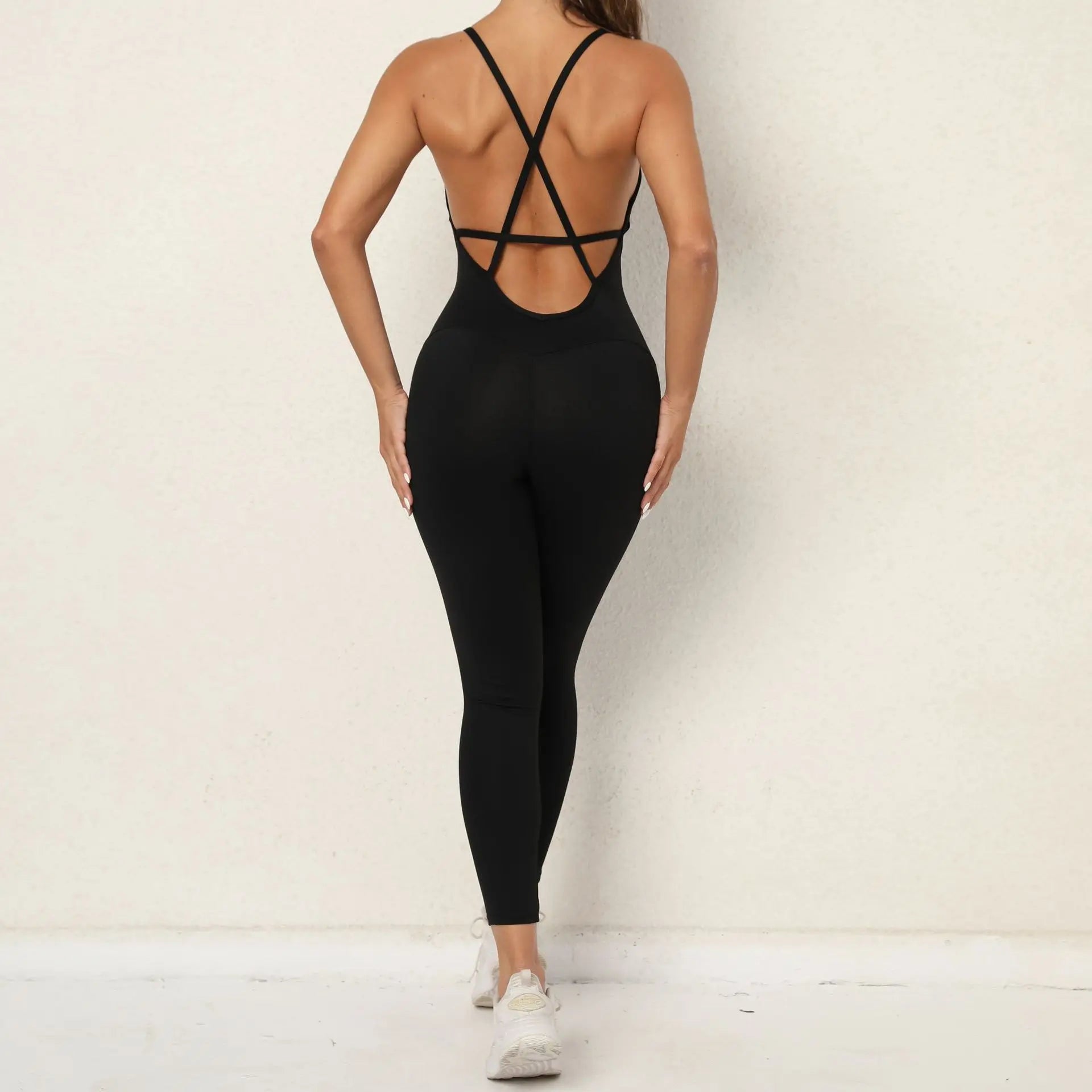 2024 Gym Yoga Jumpsuit for Women Workout Bodysuit Backless Sports Overall Sportswear Ladies Fitness Suit One Piece Outfit