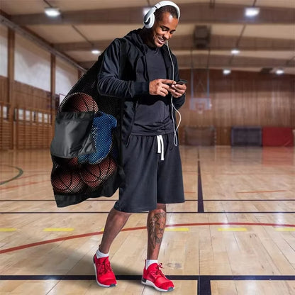 Heavy Duty Mesh Balls Bag for Basketball Volleyball Soccer Football and More - Convenient Storage Solution